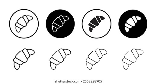 Croissant icon Flat line illustration