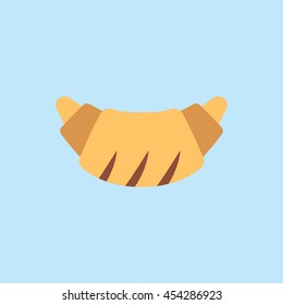 croissant icon in flat style