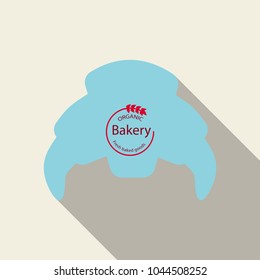 Croissant icon in flat style isolated on background vector illustration
