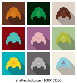 Croissant icon in flat style isolated on background vector illustration