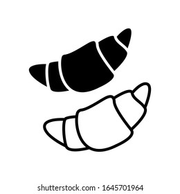 Croissant icon. Flat vector illustration on white background eps 10