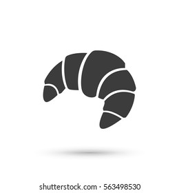 Croissant icon. Flat vector illustration in black on white background. EPS 10