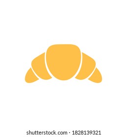 Croissant icon. Food fresh outline vector illustration. Isolated on white. Croissant sign in flat style.