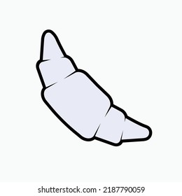Croissant Icon. A French Crescent-shaped Roll Made of Sweet flaky pastry, Often Eaten for Breakfast. Meal Symbol - Vector.