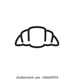 croissant icon illustration isolated vector sign symbol