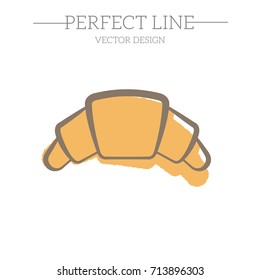 croissant icon illustration isolated vector sign symbol