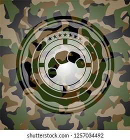 croissant icon inside camo texture