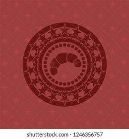 croissant icon inside red icon or emblem