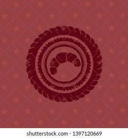 croissant icon inside red icon or emblem