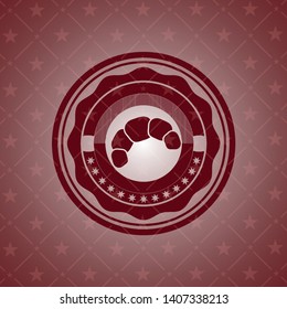 croissant icon inside red icon or emblem
