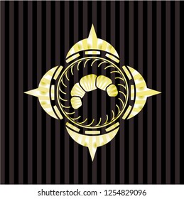 croissant icon inside shiny emblem