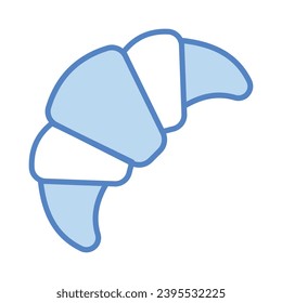 Croissant icon isolate white background vector stock illustration.