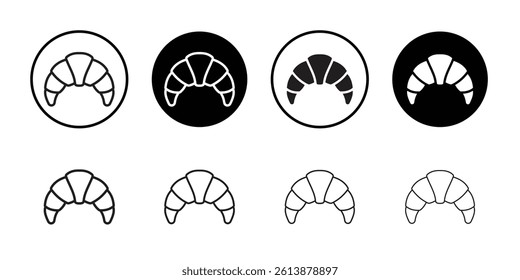 Croissant icon Isolated flat vector in outline
