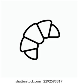 croissant icon, isolated icon in light background, perfect for website, blog, logo, graphic design, social media, UI, mobile app