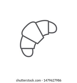 Croissant icon isolated on white background. Sweet food symbol modern, simple, vector, icon for website design, mobile app, ui. Vector Illustration