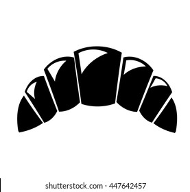 Croissant icon isolated on white background. Vector art.