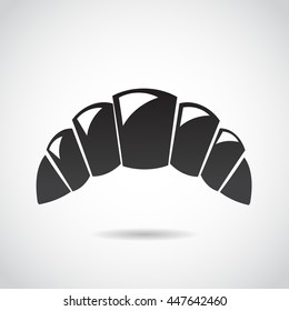 Croissant icon isolated on white background. Vector art.