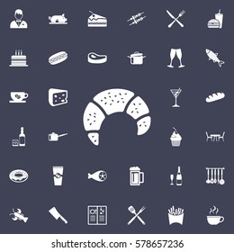 Croissant icon isolated. restaurant set of icons.