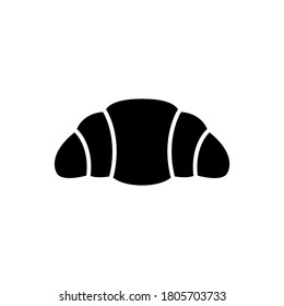 Croissant icon, logo isolated on white background