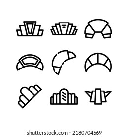 croissant icon or logo isolated sign symbol vector illustration - Collection of high quality black style vector icons
