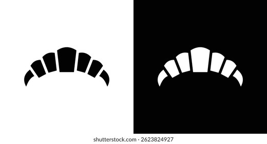 Ícone do Croissant para design de interface do usuário do aplicativo móvel da Web de logotipo.