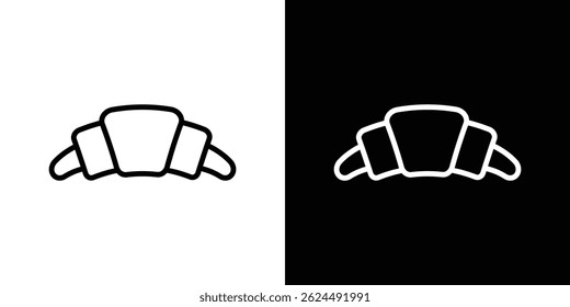 Croissant icon. Logotype vector set