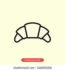 Croissant icon modern vector style