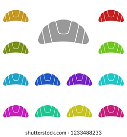 croissant icon in multi color. Simple glyph vector of Fast food set for UI and UX, website or mobile application