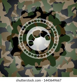 croissant icon on camouflage pattern