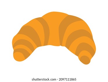 Croissant icon on white background.