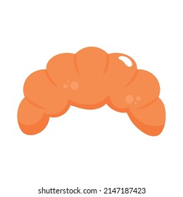 croissant icon on white background