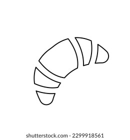 croissant icon on a white background, vector illustration