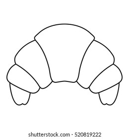 Croissant icon. Outline illustration of croissant vector icon for web