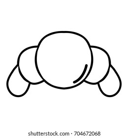 Croissant icon. Outline illustration of croissant vector icon for web
