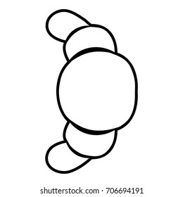Croissant icon. Outline illustration of croissant vector icon for web design isolated on white background