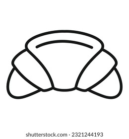 Croissant icon outline vector. Fast food. Delivery time