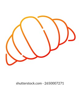 Croissant icon. pastry, bakery, breakfast, bread, flaky, snack, cafe, food. Vector Icon Illustration