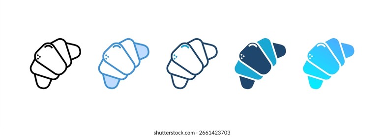 Croissant Symbol Set mehrere Stil Sammlung