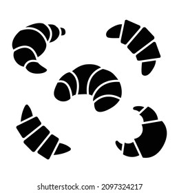 Croissant Icon Set Vector Design Template.