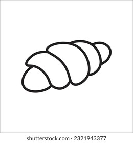 croissant icon simlpe design art eps 10