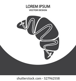 Croissant icon. Simple design for web and mobile