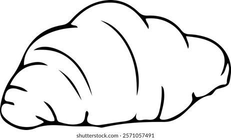 Croissant icon. Simple graphic design in 2D format. A template highlighted on a white background.