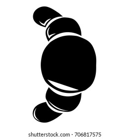 Croissant icon . Simple illustration of croissant vector icon for web design isolated on white background