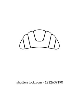 croissant icon. Simple outline vector of fast food set for UI and UX, website or mobile application