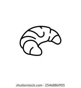 Croissant icon. Simple croissant pastry icon for social media, app, and web design. Vector illustration.