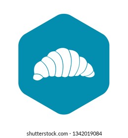 Croissant icon in simple style isolated vector illustration