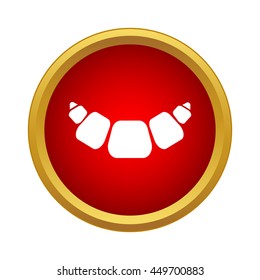 Croissant icon in simple style on a white background