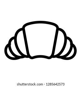 Croissant icon. Single high quality croissant related icon. Isolated croissant symbols in white background. 