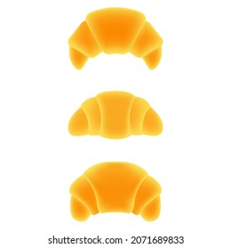 Icono croissant, vector de stock, logotipo aislado en un fondo blanco. Ilustración