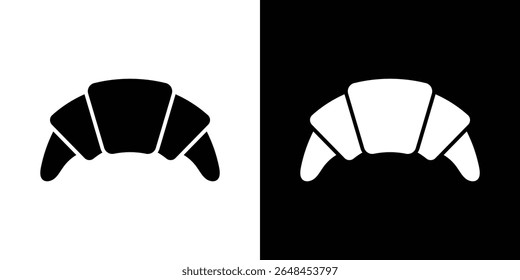 Croissant icon symbol collection. Flat vector stock illustration.